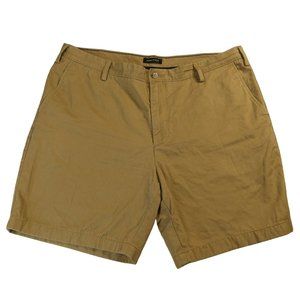 NAUTICA Shorts Men's Chino Slash Pockets Flat Front Casual Fit Brown 40